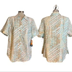 * NEW * ALIA Light Colours Short Sleeves Blouse Size 16 W